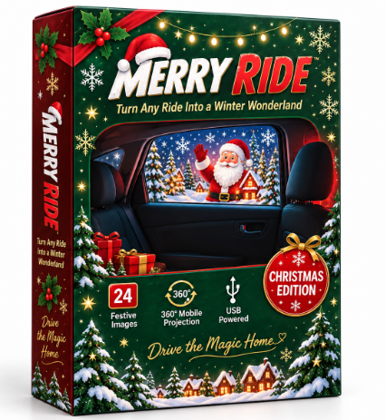 Merry Ride Christmas Car Projector